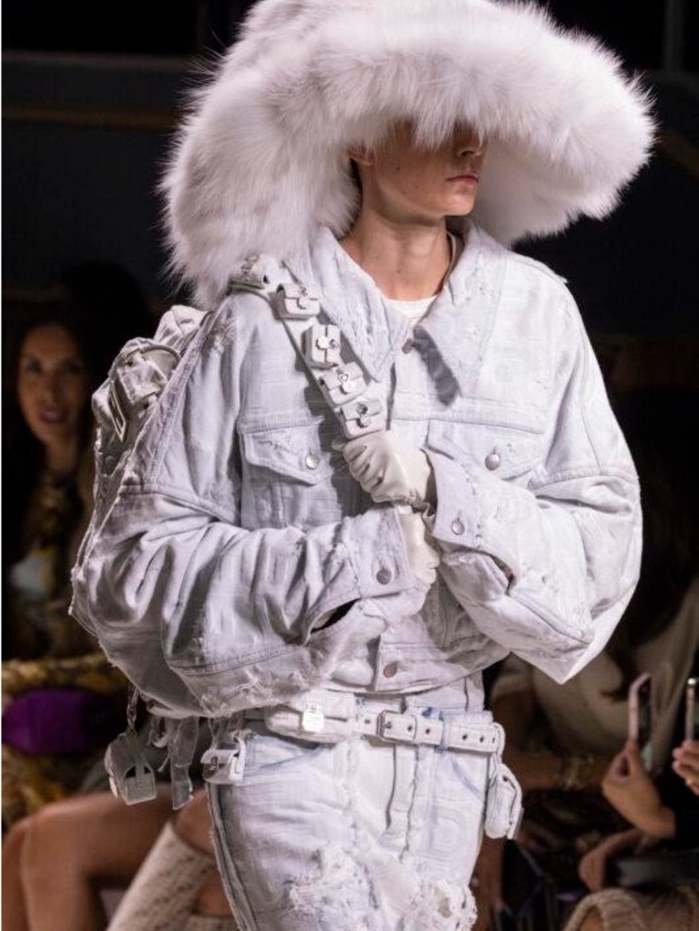 Fendi by Marc Jacobs denim jacket and skirt set